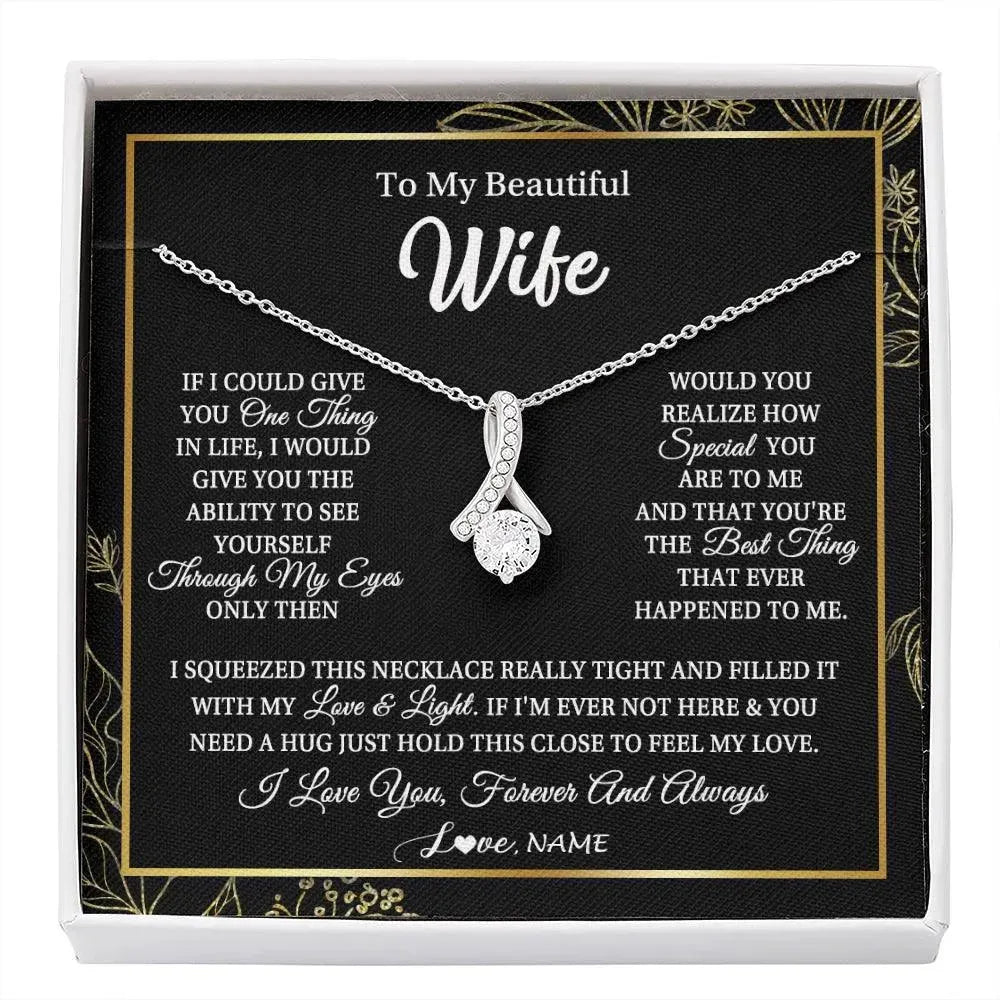 Wife - Embrace Love Necklace - Personalized Gift - Radiant Memories