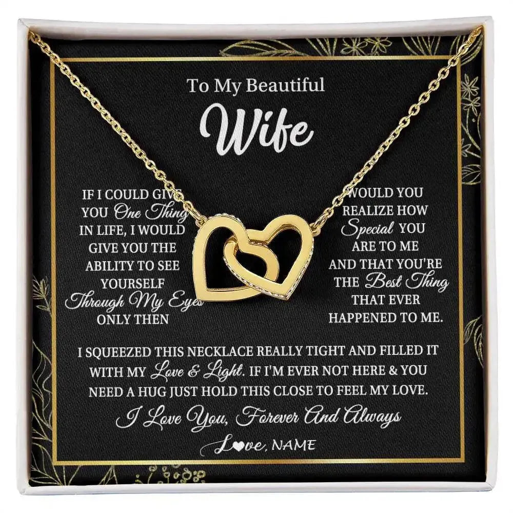 Wife - Embrace Love Necklace - Personalized Gift - Radiant Memories