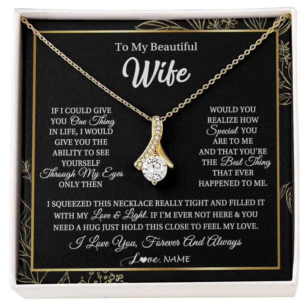Wife - Embrace Love Necklace - Personalized Gift - Radiant Memories