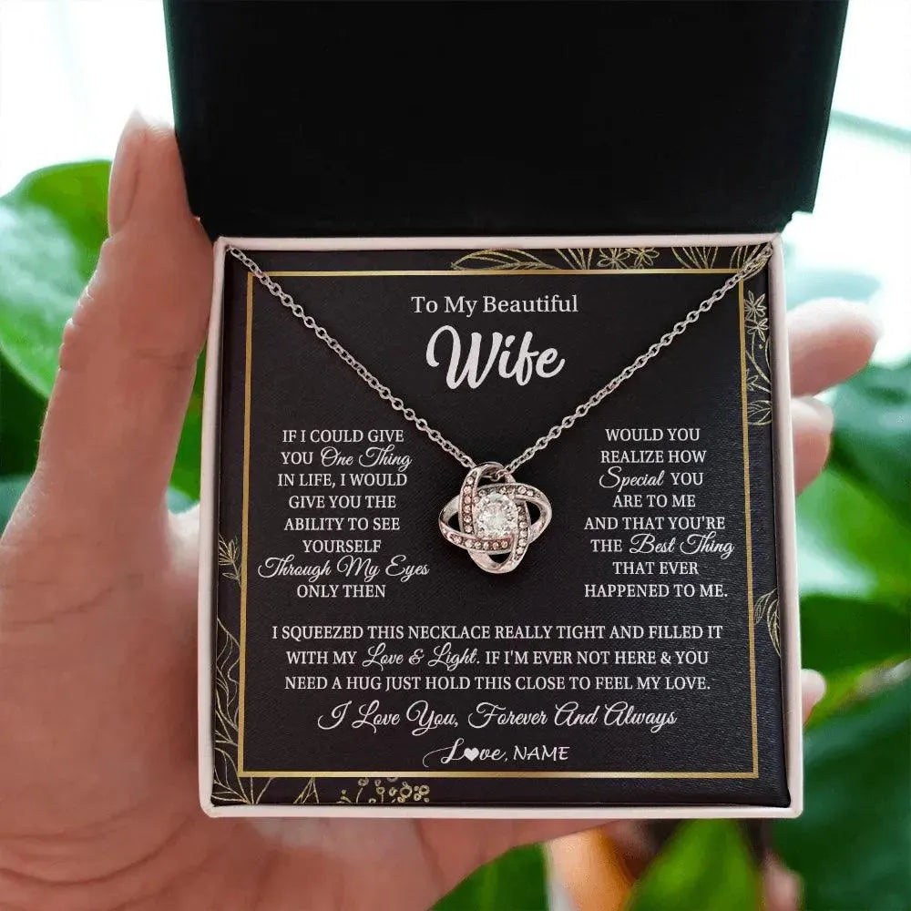 Wife - Embrace Love Necklace - Personalized Gift - Radiant Memories