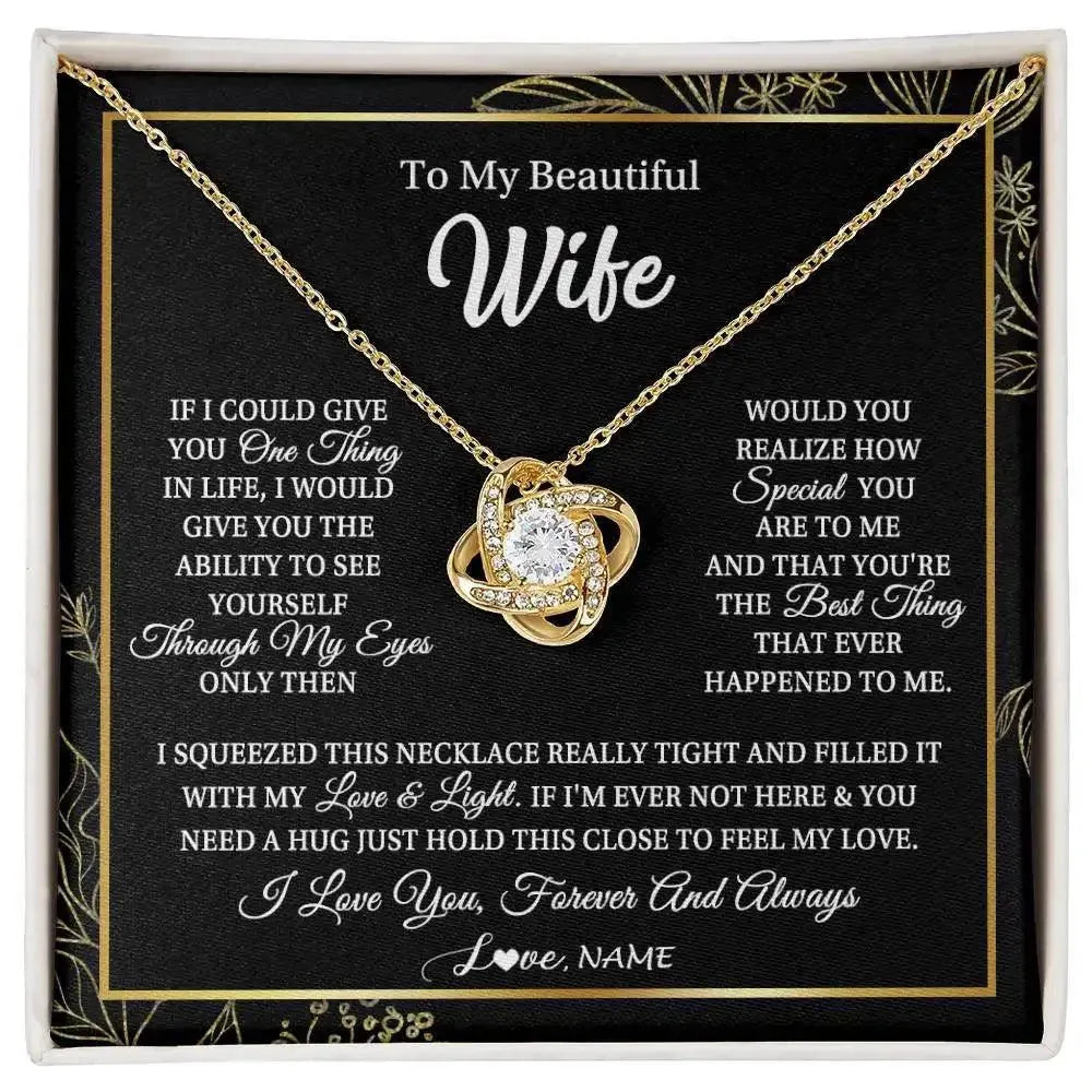 Wife - Embrace Love Necklace - Personalized Gift - Radiant Memories