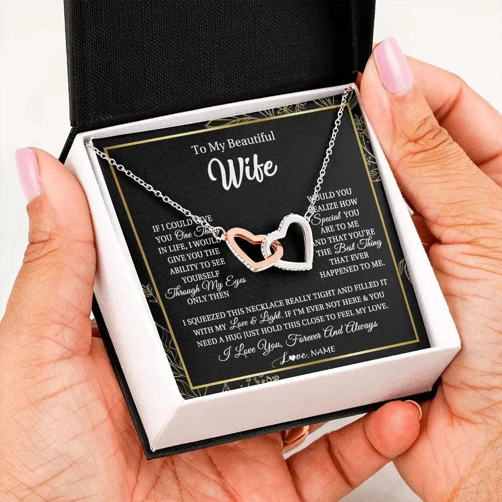 Wife - Embrace Love Necklace - Personalized Gift - Radiant Memories