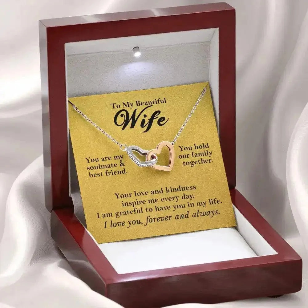 Wife - Soulmate & Best Friend - Love Necklace - Radiant Memories