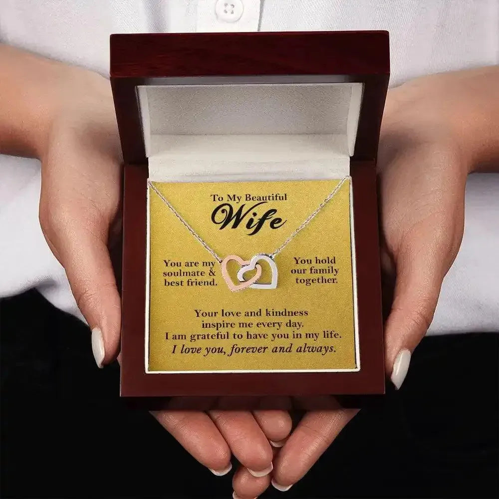 Wife - Soulmate & Best Friend - Love Necklace - Radiant Memories