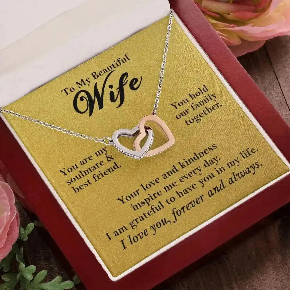 Wife - Soulmate & Best Friend - Love Necklace - Radiant Memories