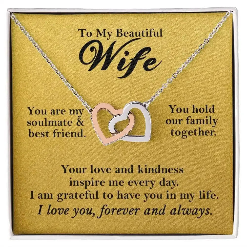 Wife - Soulmate & Best Friend - Love Necklace - Radiant Memories