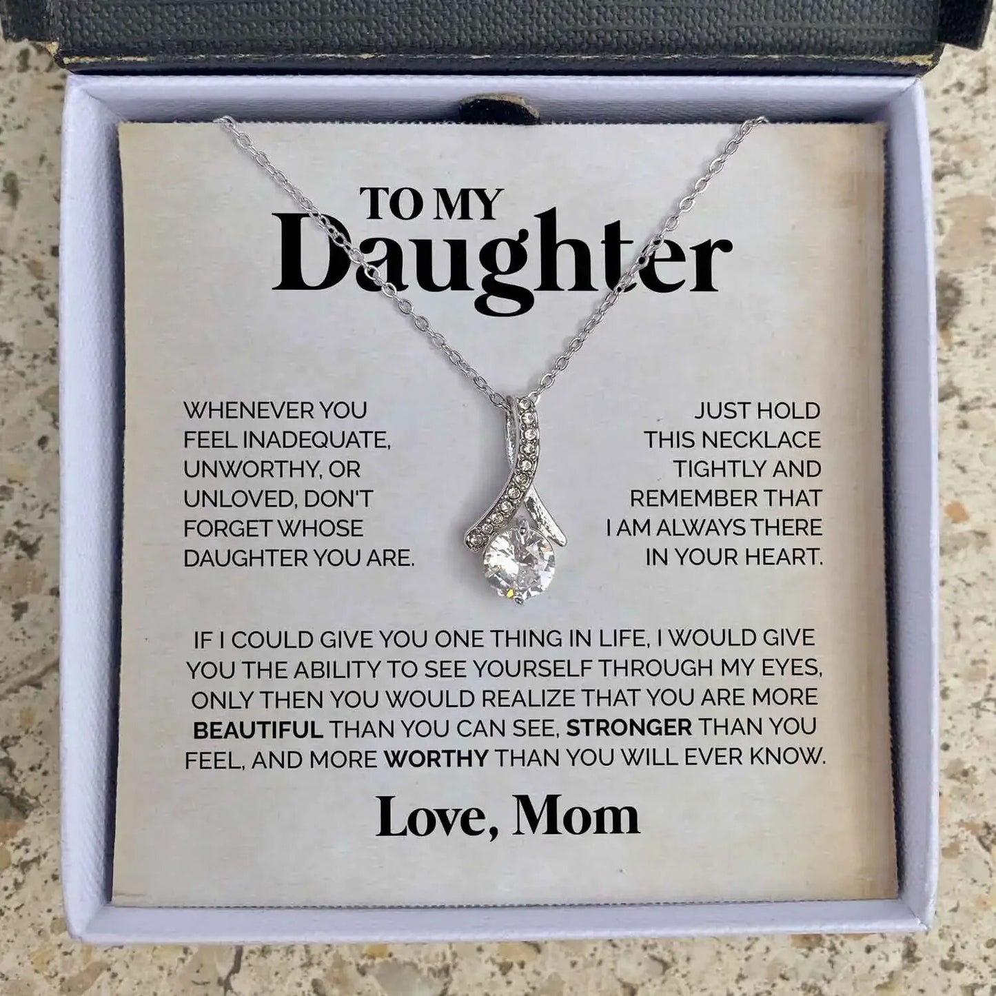 Daughter, I'll Never Stop Loving You - Love Necklace