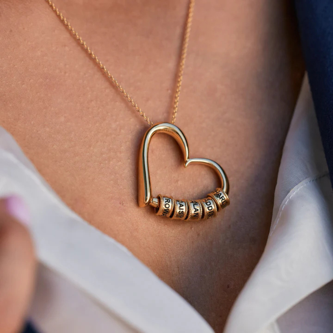Para la Madre de Nuestros Hijos - La Mejor Mamá del Mundo - Collar de Corazón Personalizable 