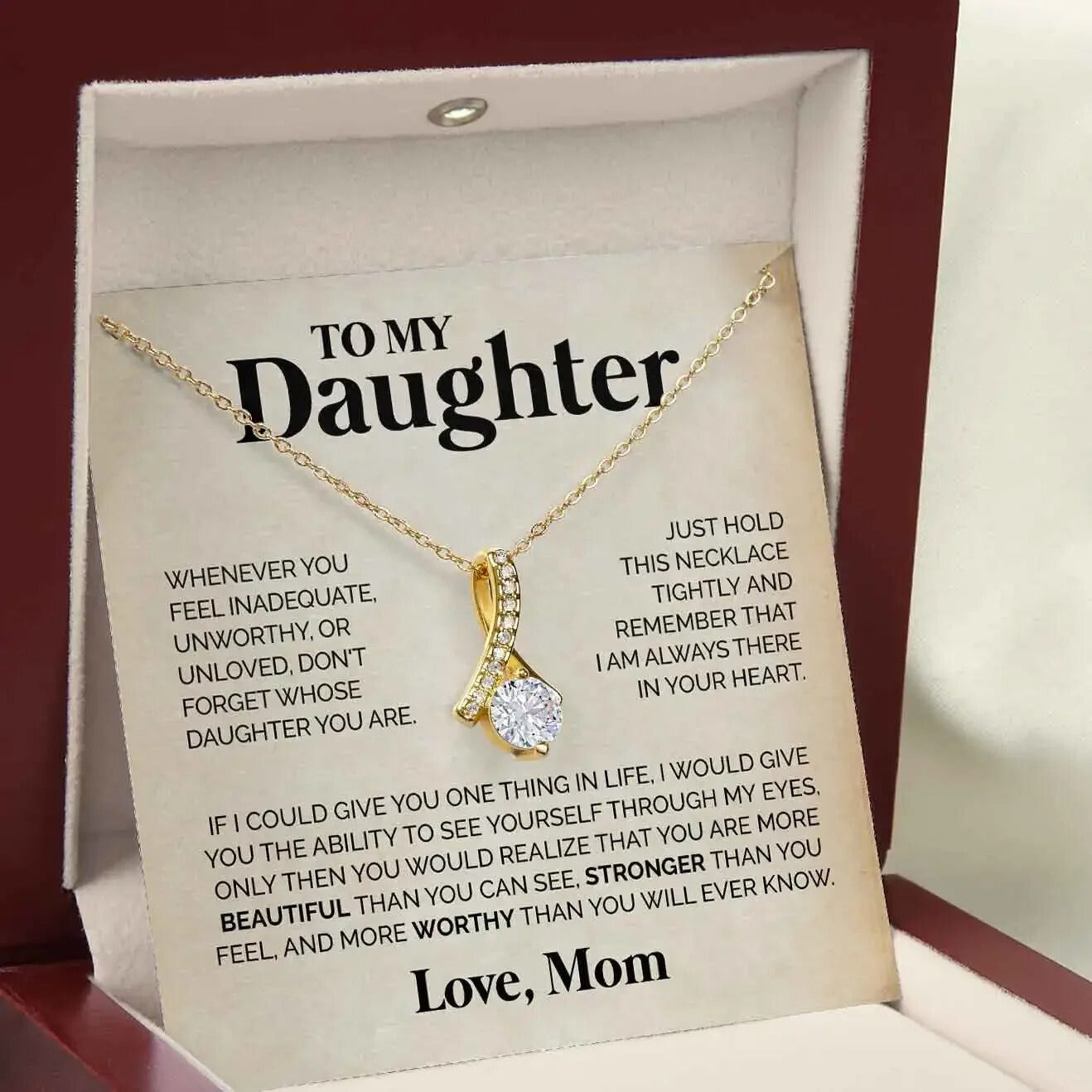 Daughter, I'll Never Stop Loving You - Love Necklace