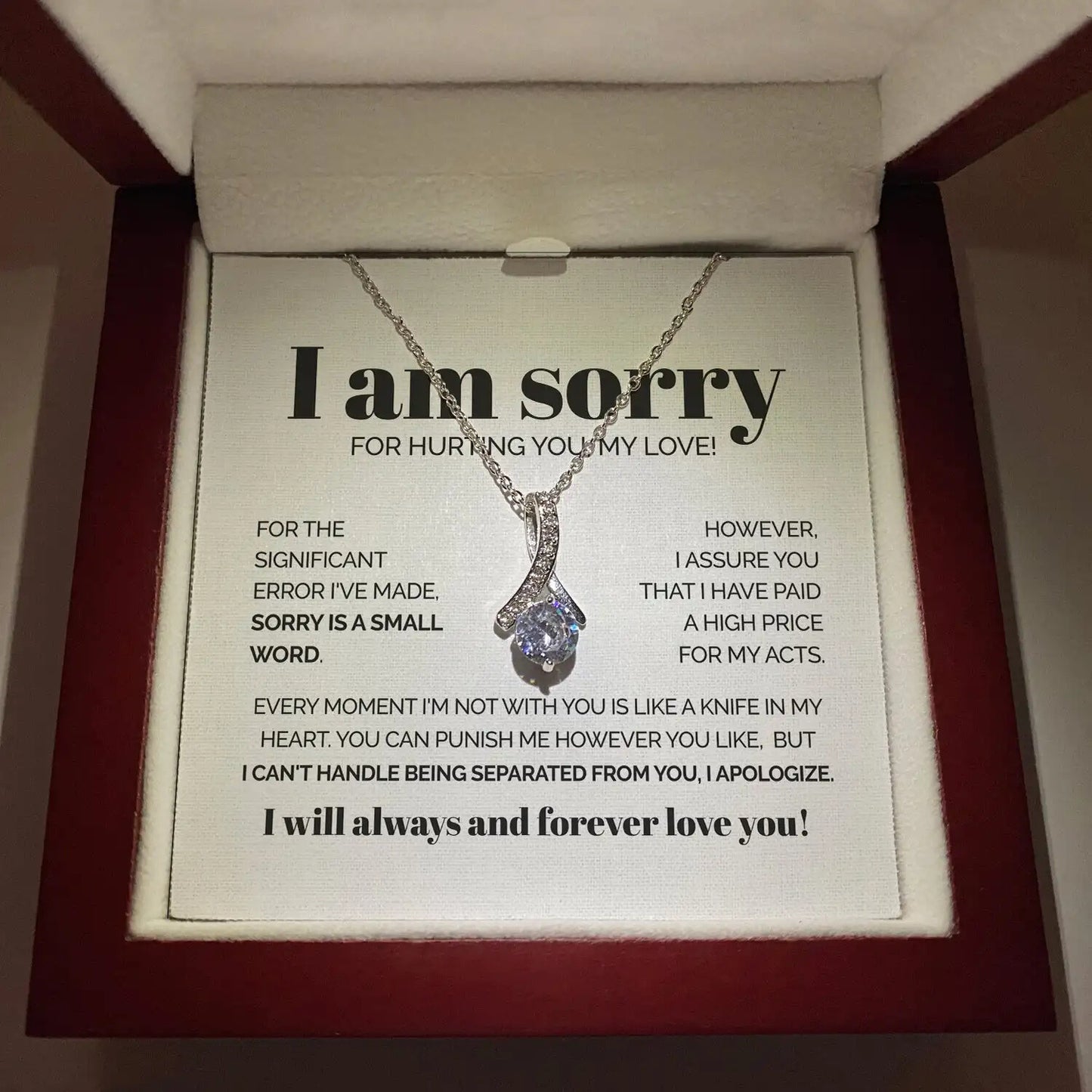 Sorry Necklace -  Miss You A lot