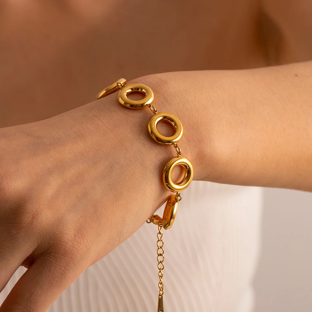 Circle Bracelet 18K Gold Plated