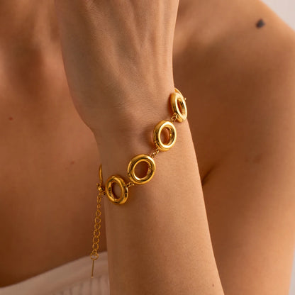 Circle Bracelet 18K Gold Plated