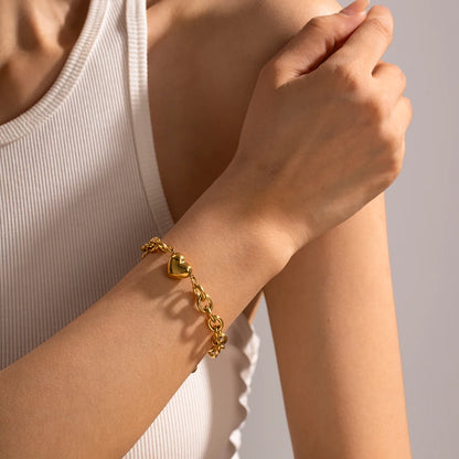Trending Fashion Heart Chain Bracelet