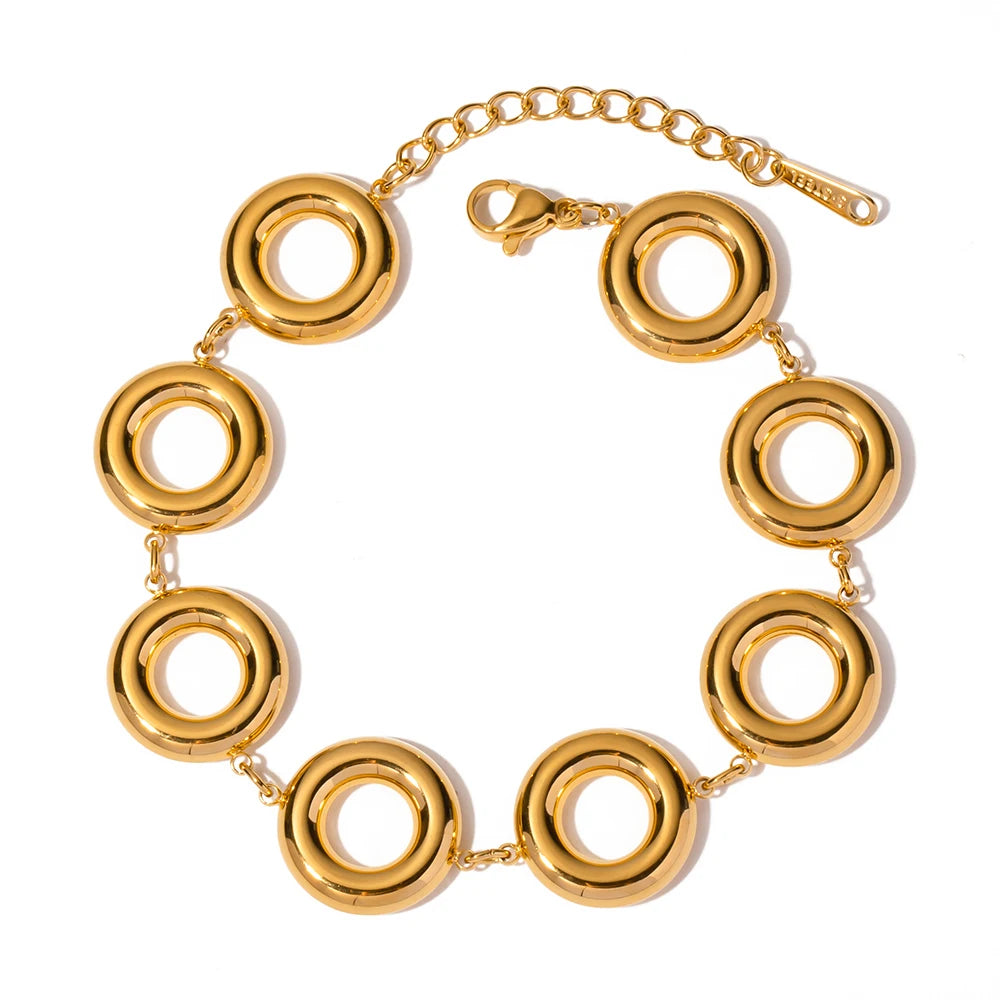 Circle Bracelet 18K Gold Plated