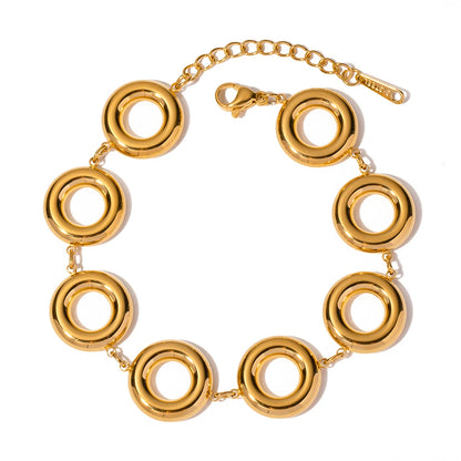 Circle Bracelet 18K Gold Plated