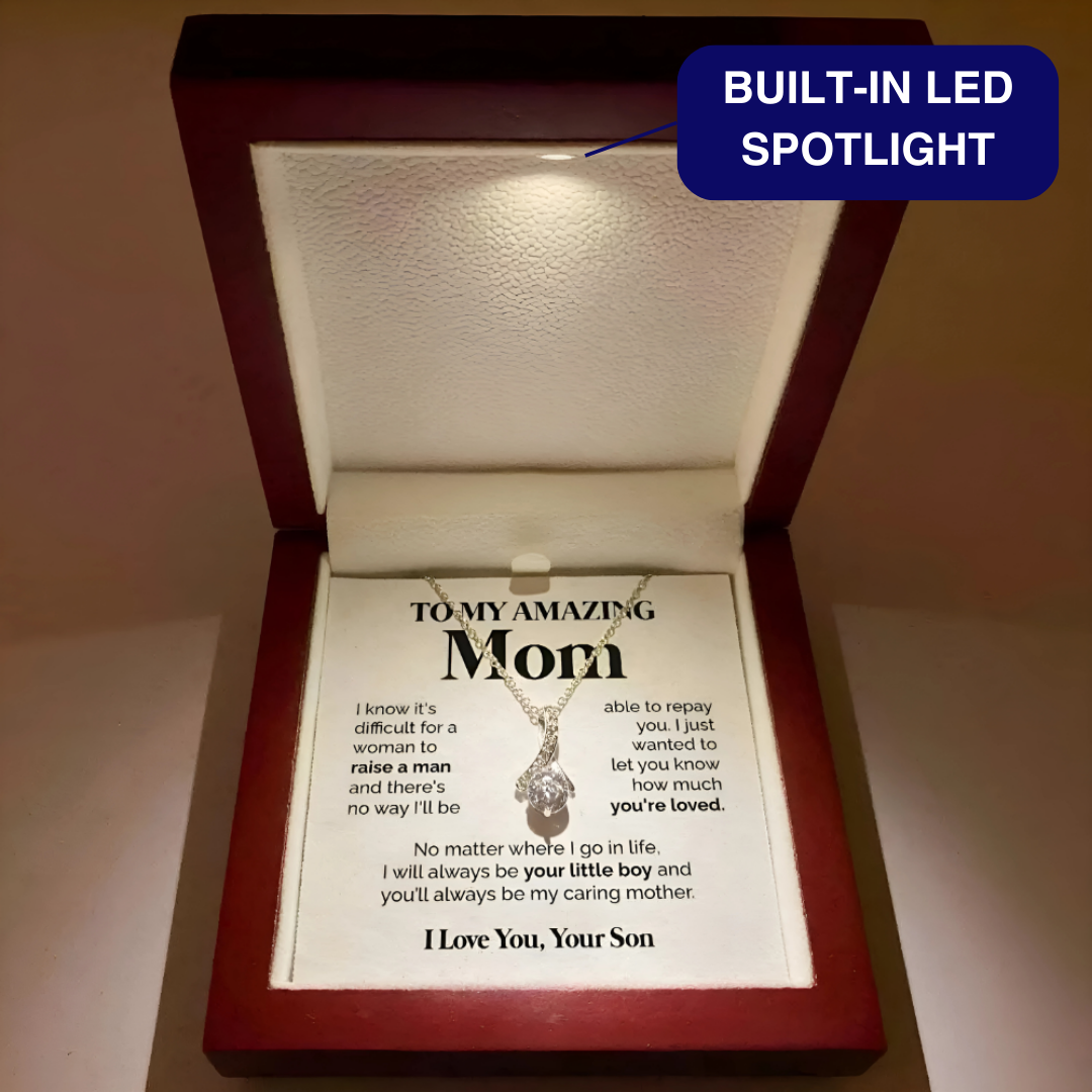 Mom - Thanks for Raising Me - Grateful Necklace