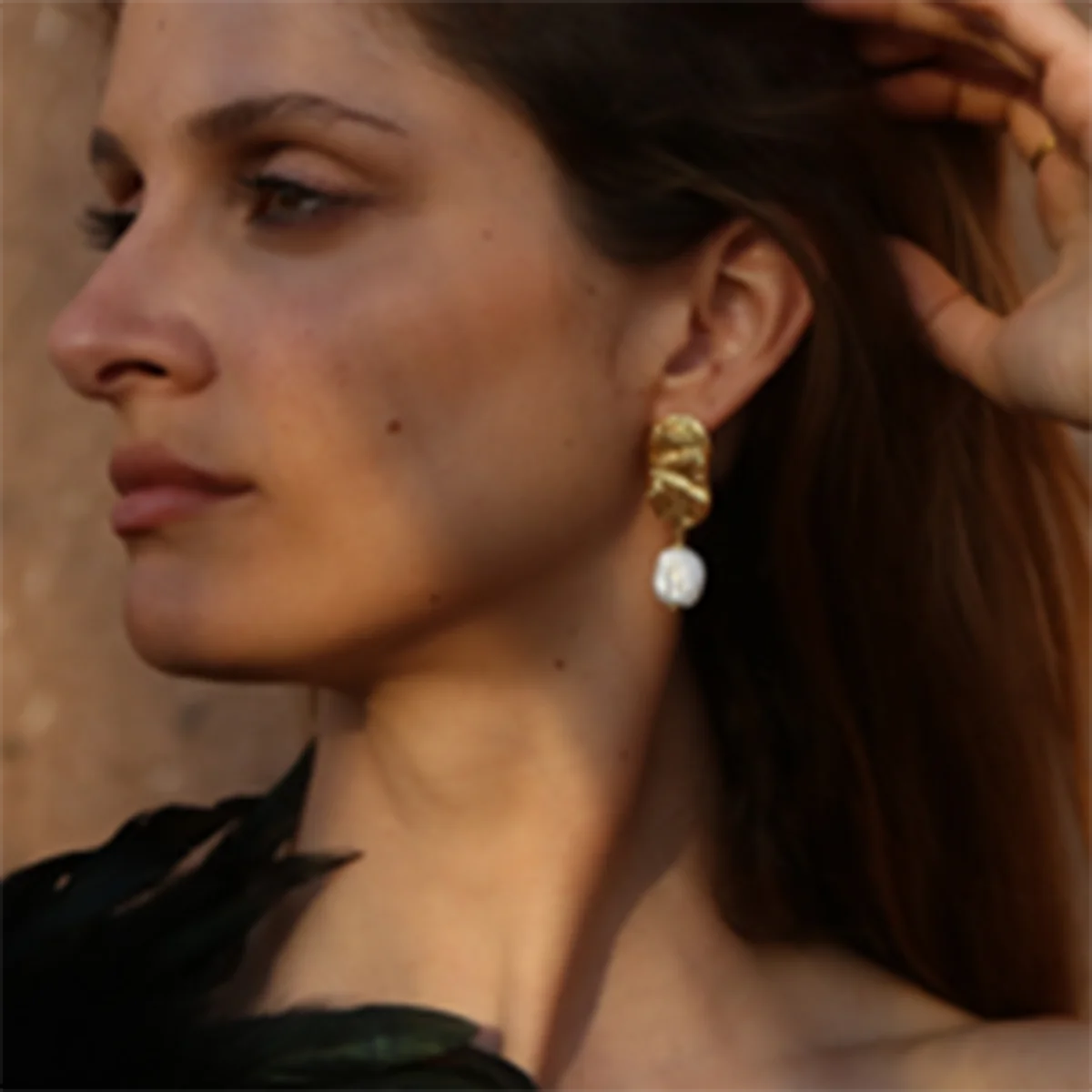 Authentic Pearl Drop Dangle Earrings