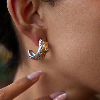 Rose Huggie Earrings