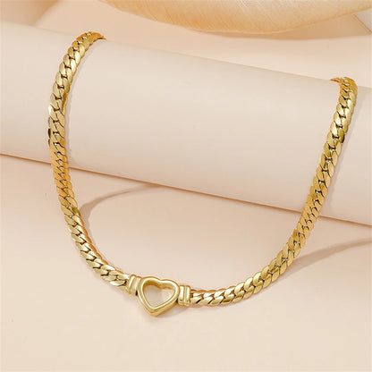Cuban Chain Heart Bracelet