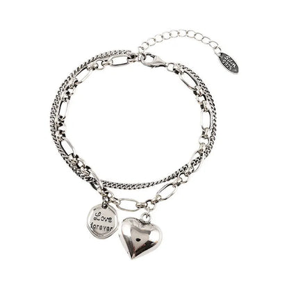 Heart-Shaped Charm Bracelet