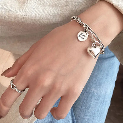 Heart-Shaped Charm Bracelet