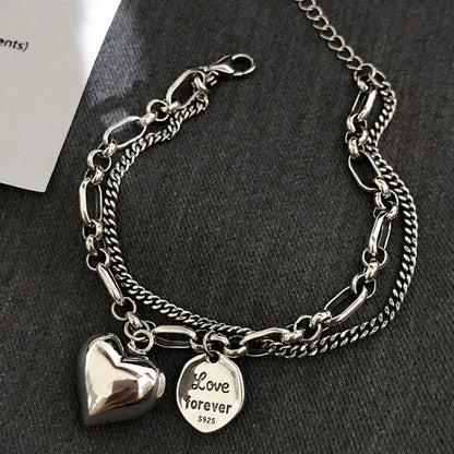 Heart-Shaped Charm Bracelet