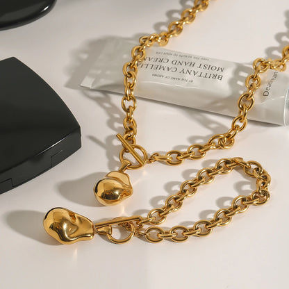 Viral Geometric Necklace & Bracelet Bundle