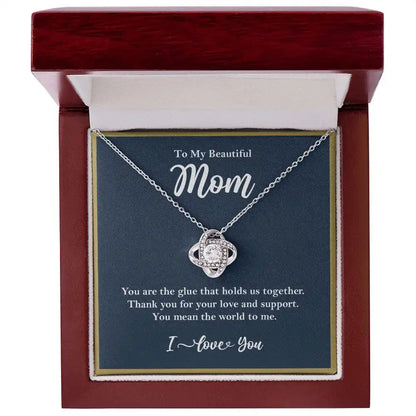 Mom - Everything I am is Because of You - Grateful Necklace