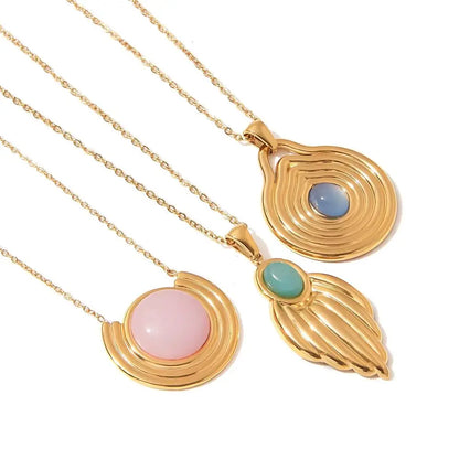 3-Piece Natural Stone Pendants Bundle
