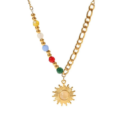 Casting Sun Pendant Necklace