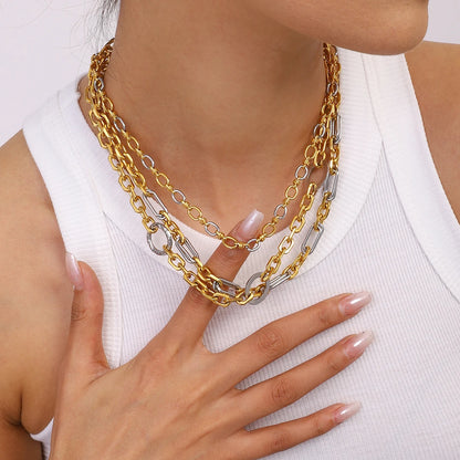 Circular Link Chain Bracelets both in 18K Gold & Silver