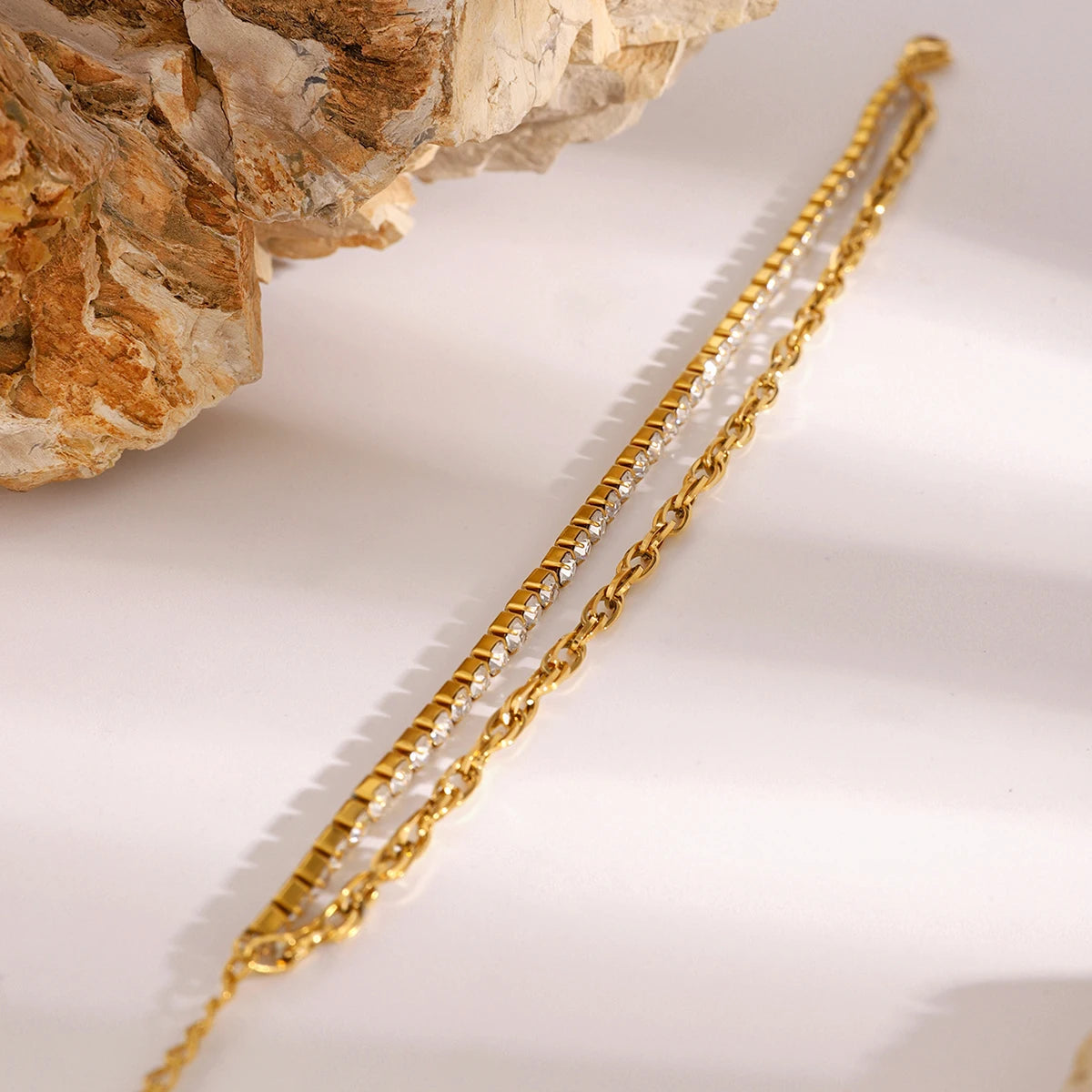 Link-Chain Tennis Bracelet