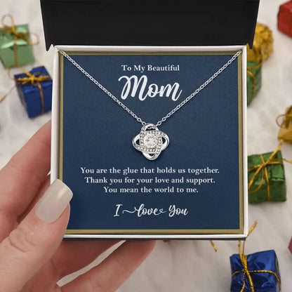 Mom - Everything I am is Because of You - Grateful Necklace