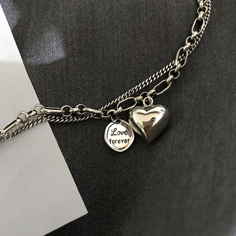 Heart-Shaped Charm Bracelet