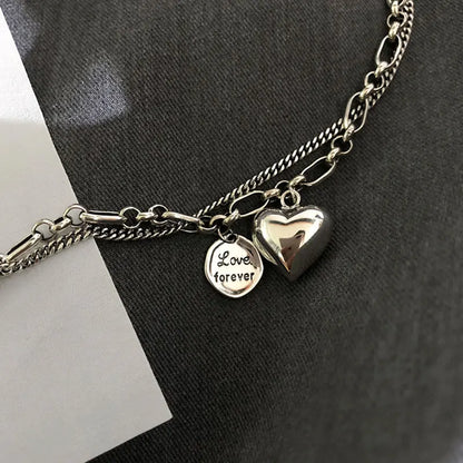 Heart-Shaped Charm Bracelet