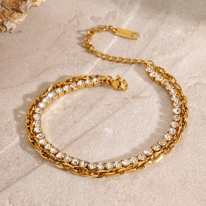 Link-Chain Tennis Bracelet