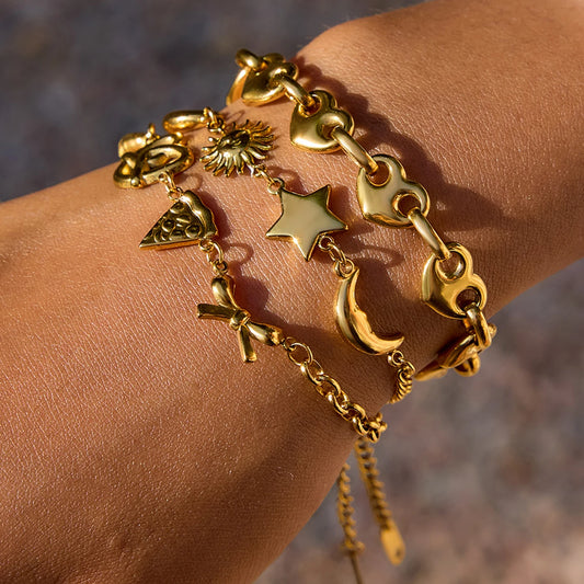 Summer Golden Charm Bracelets