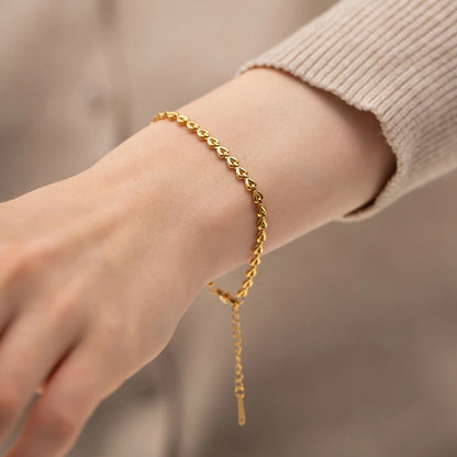 Connected Hearts Chain Bracelet