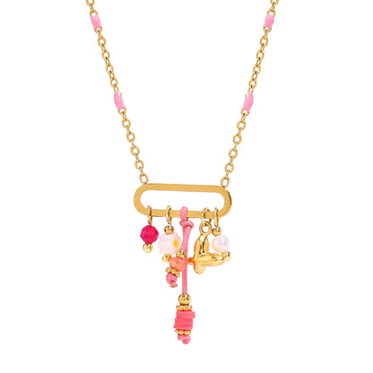 Pink Charm Necklace