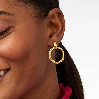 Geometric Colorful Gemstones Drop Earrings