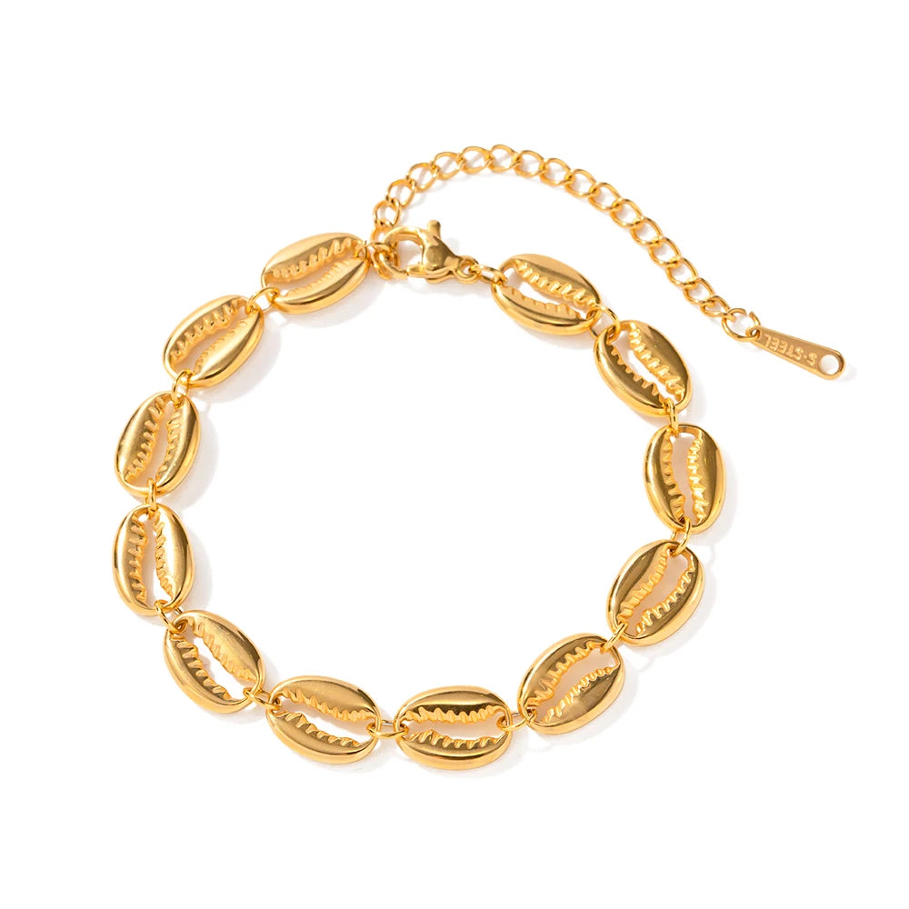 Shell Bracelet - 18K PVD Plated Jewelry