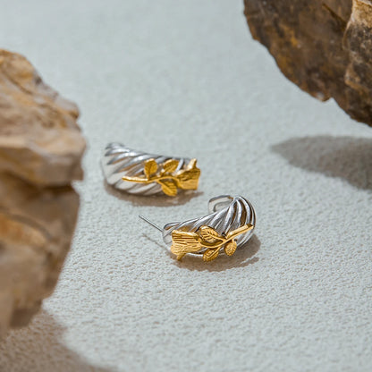 Rose Huggie Earrings