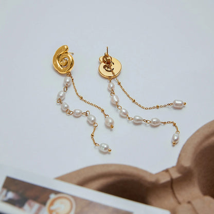 Freshwater Pearls Tassel Earrings