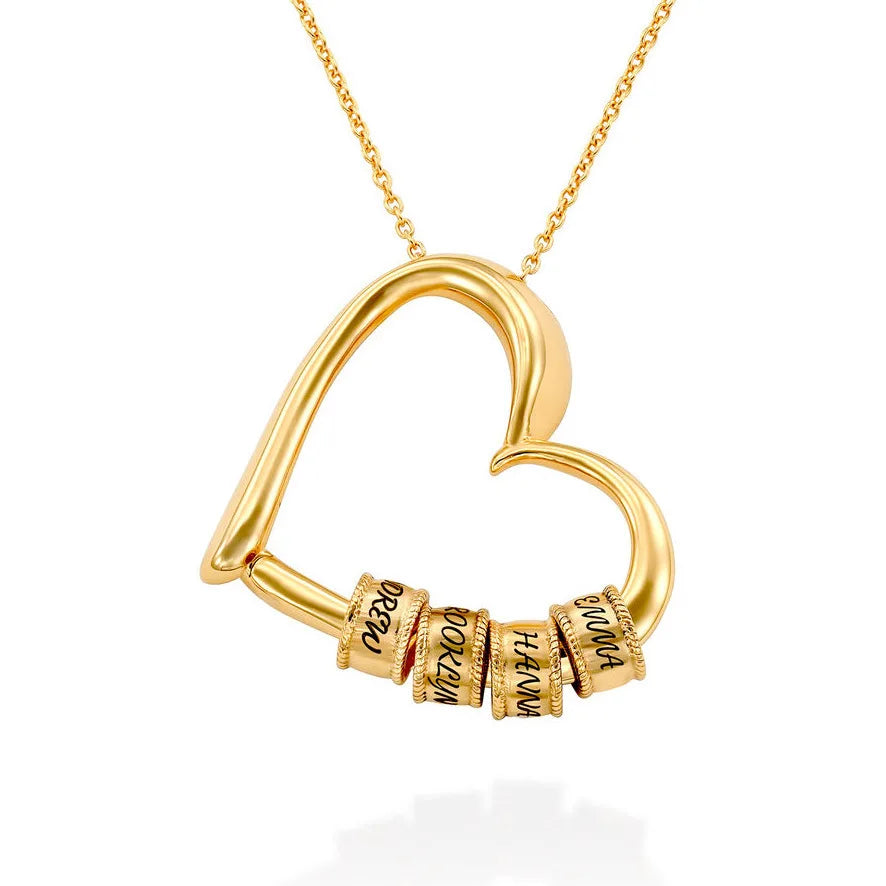 Collar de corazón personalizado "Abrazo de Madre" y conjunto de caja de regalo con forma de corazón 