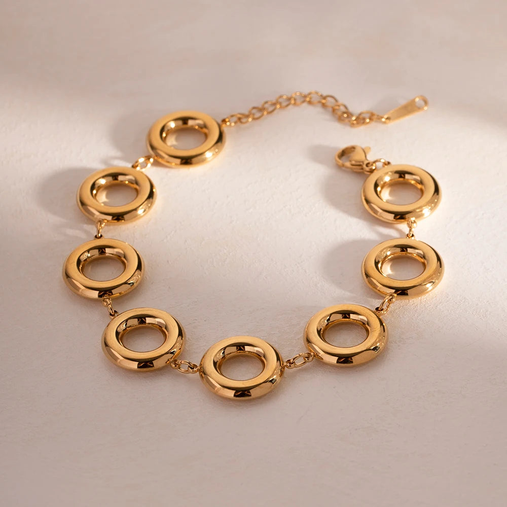 Circle Bracelet 18K Gold Plated