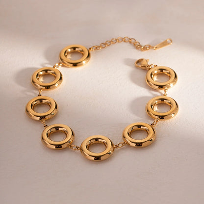 Circle Bracelet 18K Gold Plated