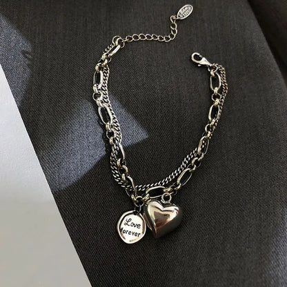 Heart-Shaped Charm Bracelet