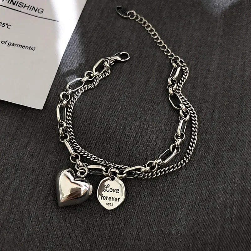 Heart-Shaped Charm Bracelet