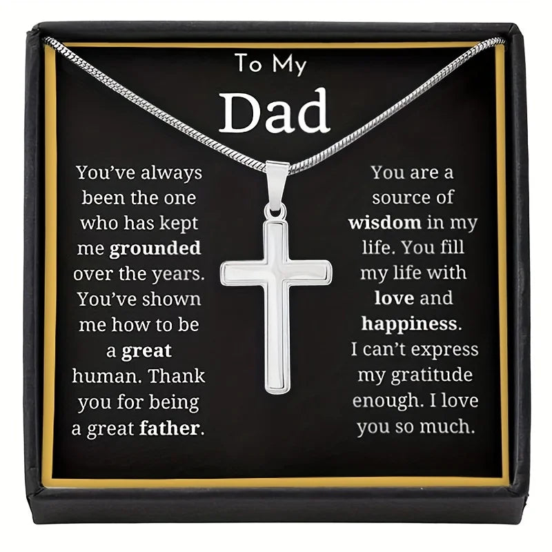 Thanks Dad for Everything - Cross Necklace