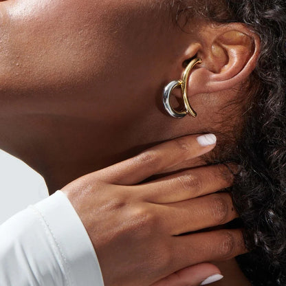 Two Tone Line Earrings
